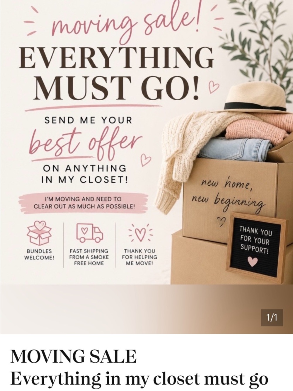 Moving Sale!